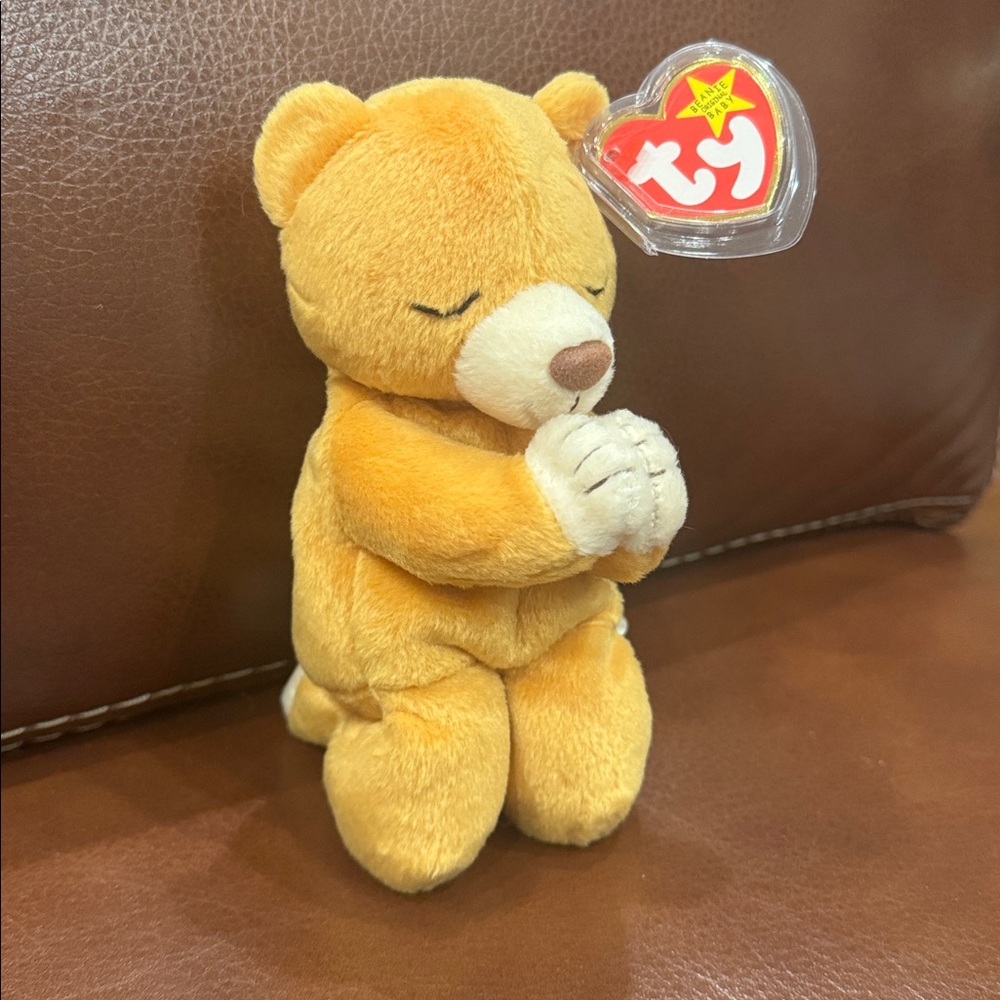 Ty Original Beanie Baby “Hope” the Praying Bear Retired Vintage Stuffed Plush